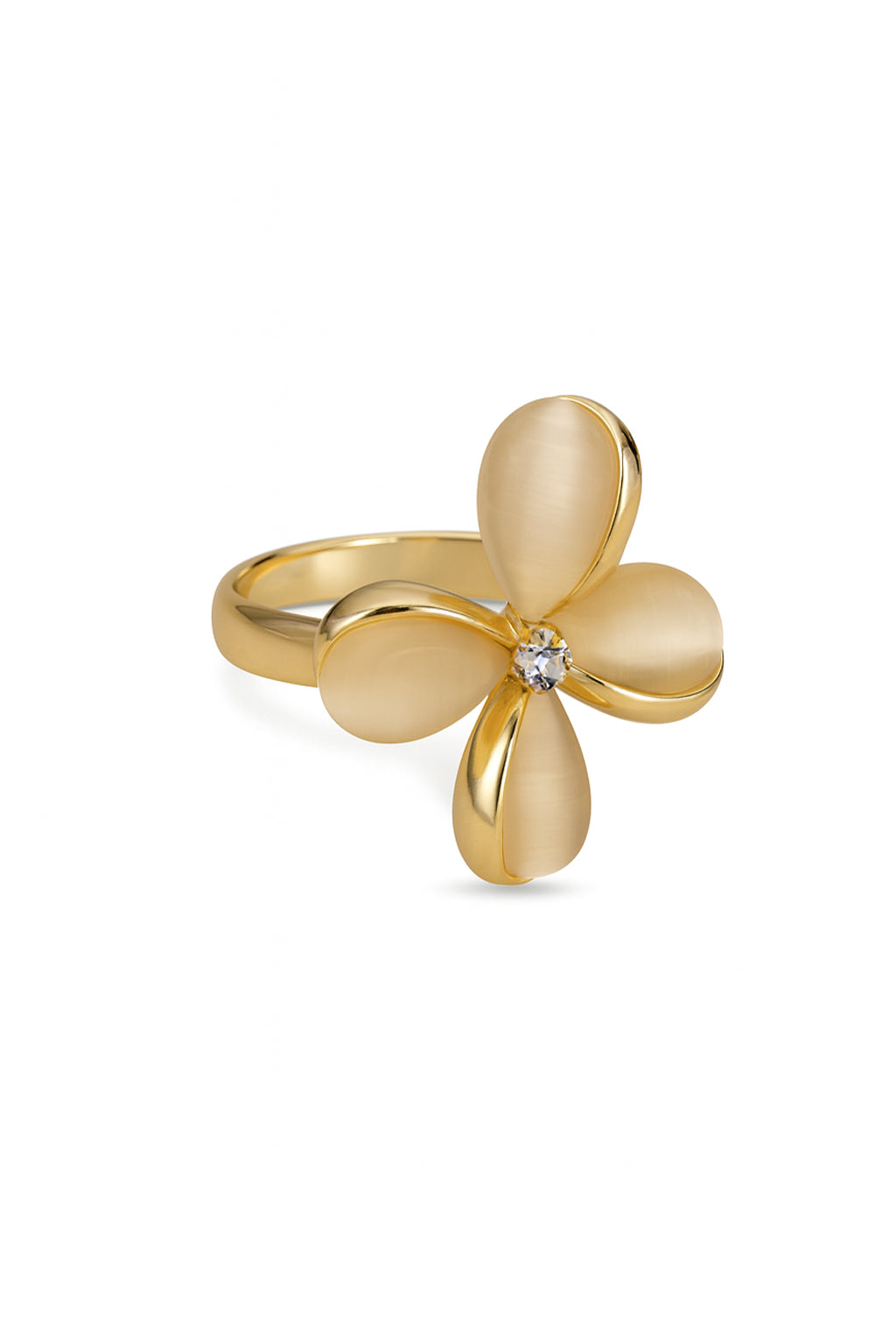 Jewello delicate floral design with light white stone stud pendant chain set for women and girls.