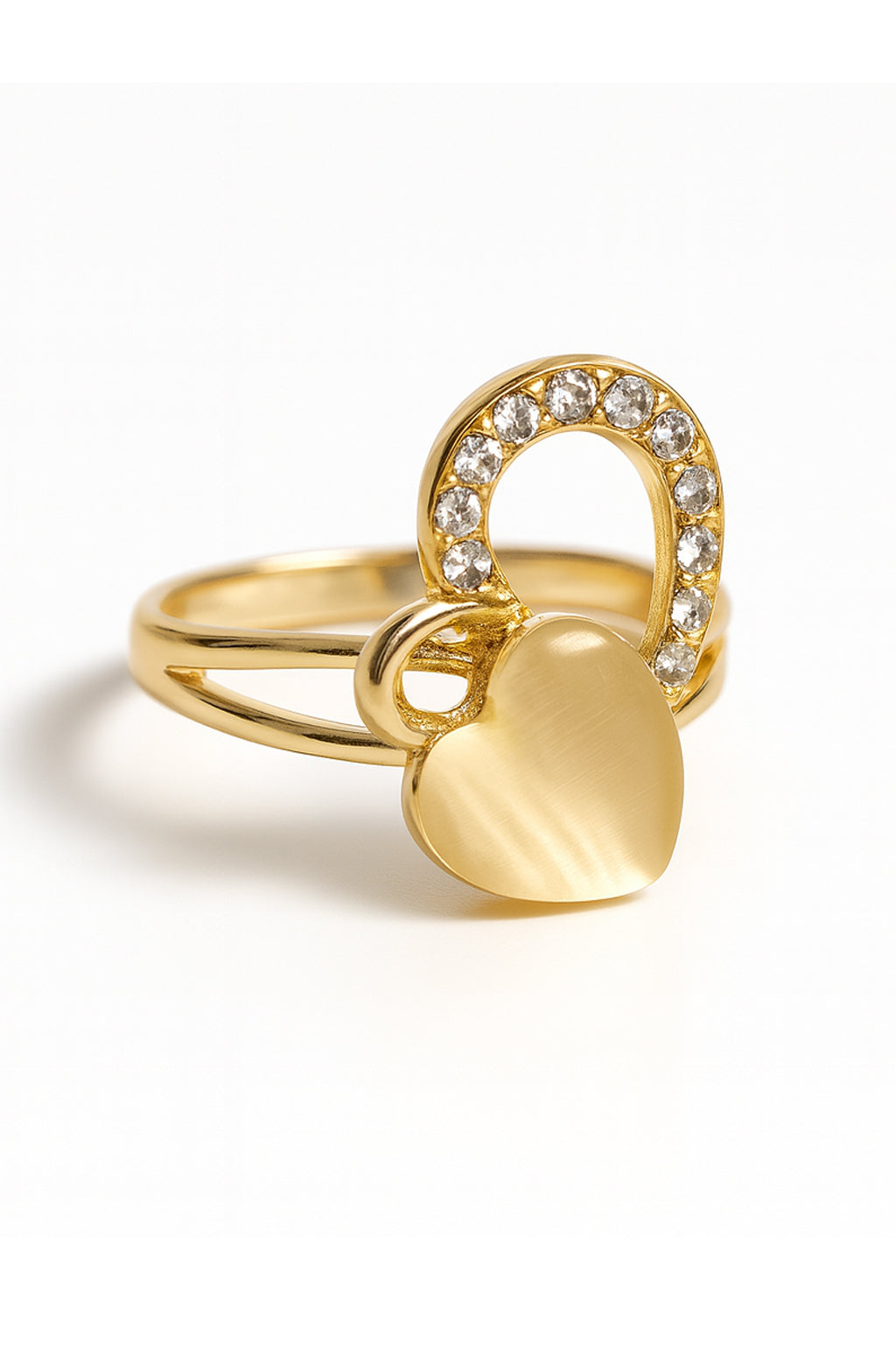 Jewello gold plated floral design with white stone stud chain pendant set for women and girls.