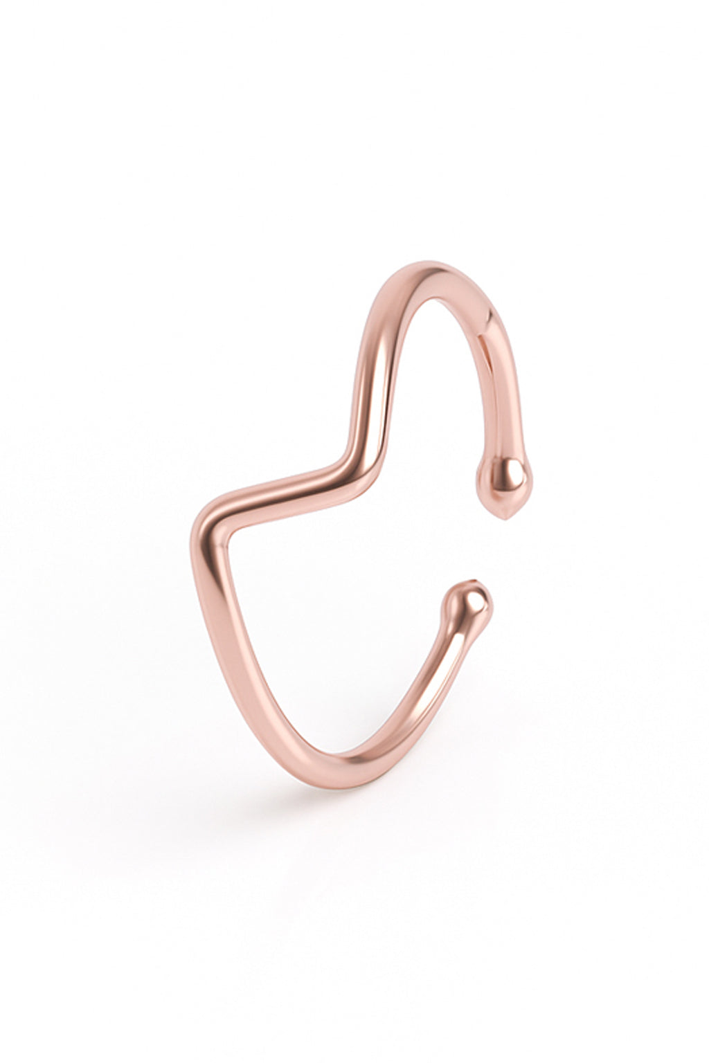 Jewello alluring rose gold-plated Adjustable finger ring for women and girls.