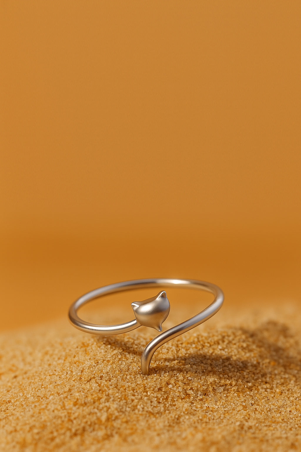 Jewello glossy oxidizes silver Adjustable finger ring for women and girls