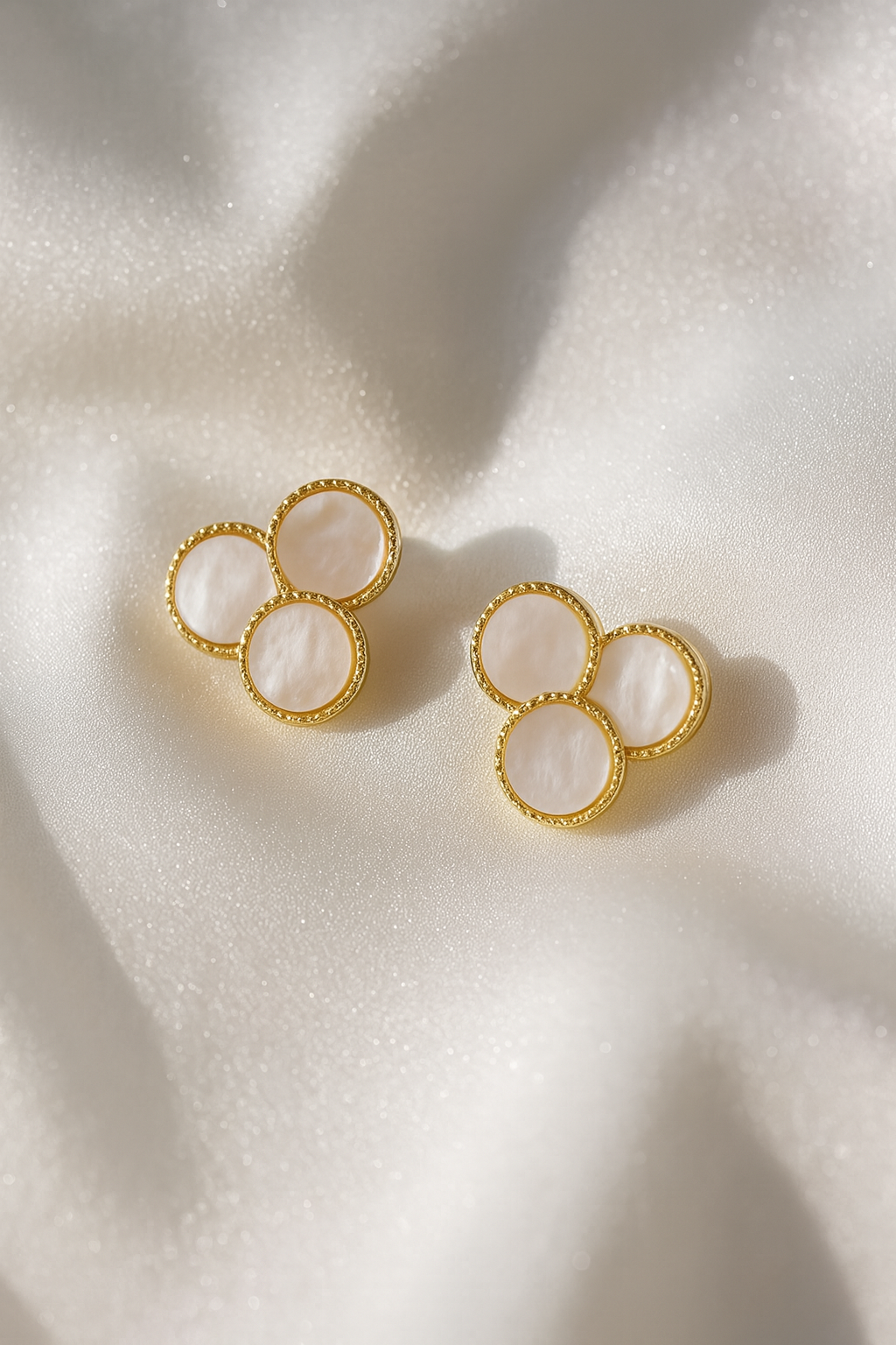 Jewello stylish gold-plated circle design with light pink stone stud dainty Korean earring for women and girls.