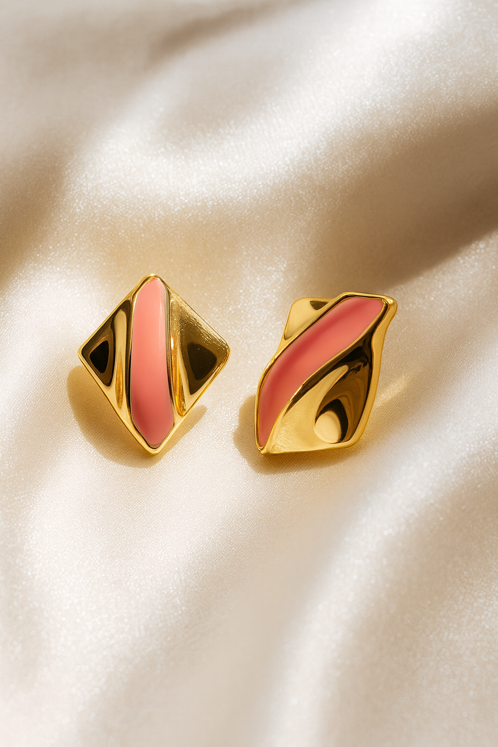 Jewello delicate square design with stainless steal dainty anti tarnish Korean earring for women and girls.