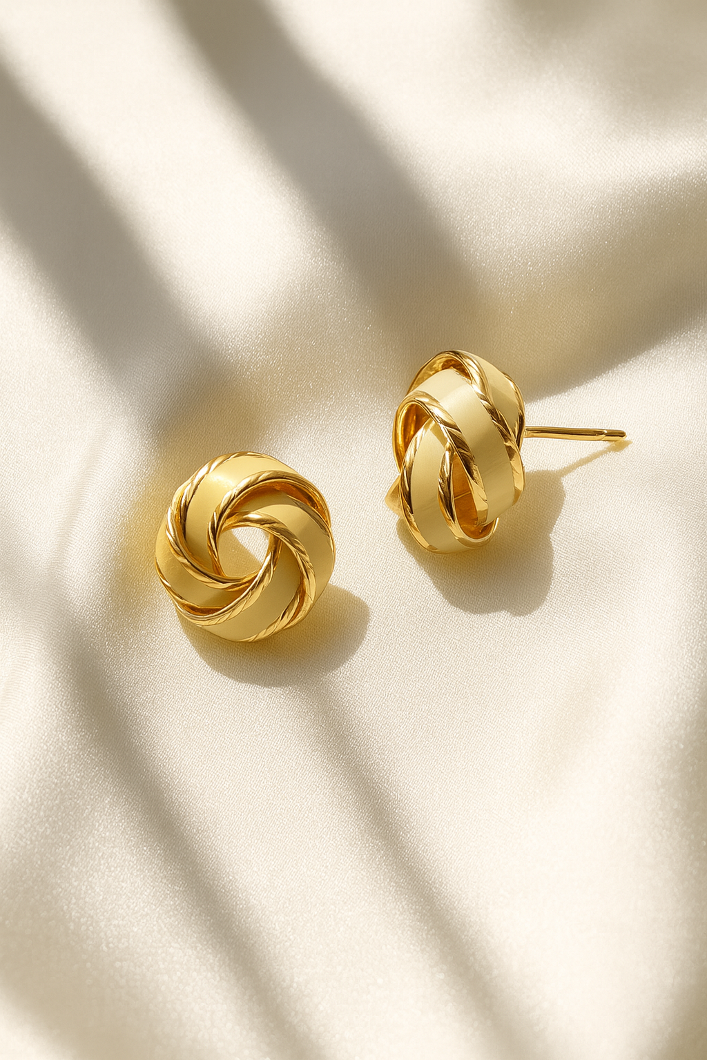 Jewello stylish gold-plated yellow design dainty anti tarnish Korean earring for women and girls.