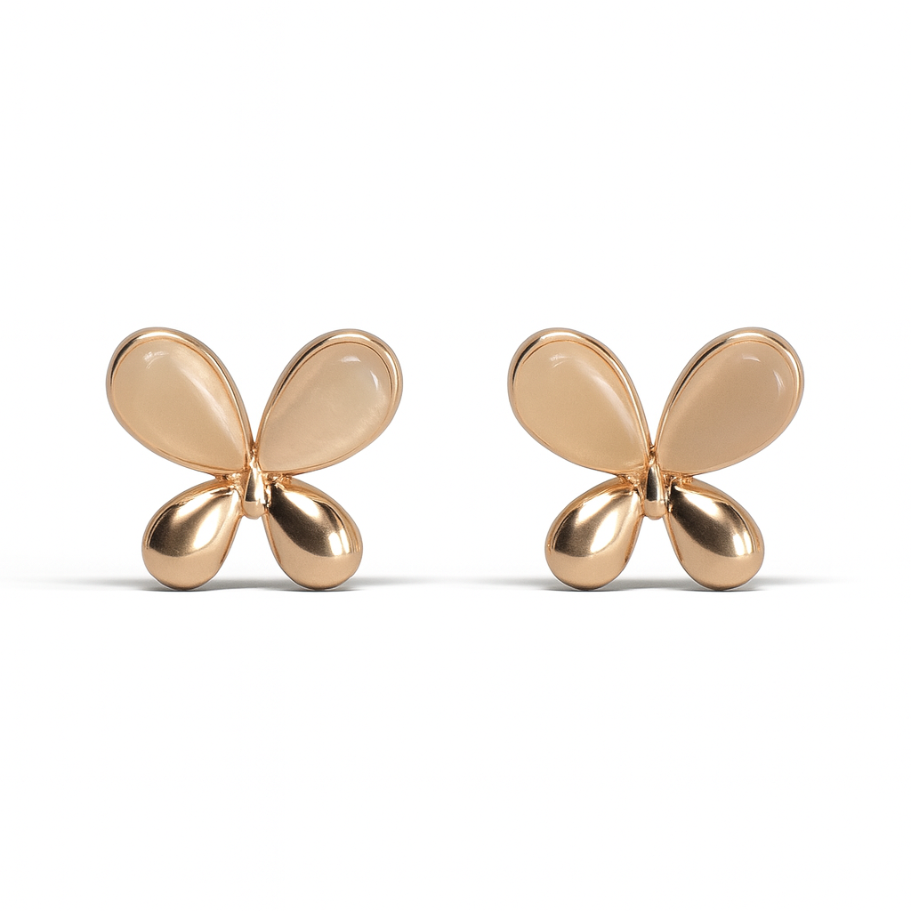 Jewello fashionable gold plated light white stone stud chain pendant set for women and girls.
