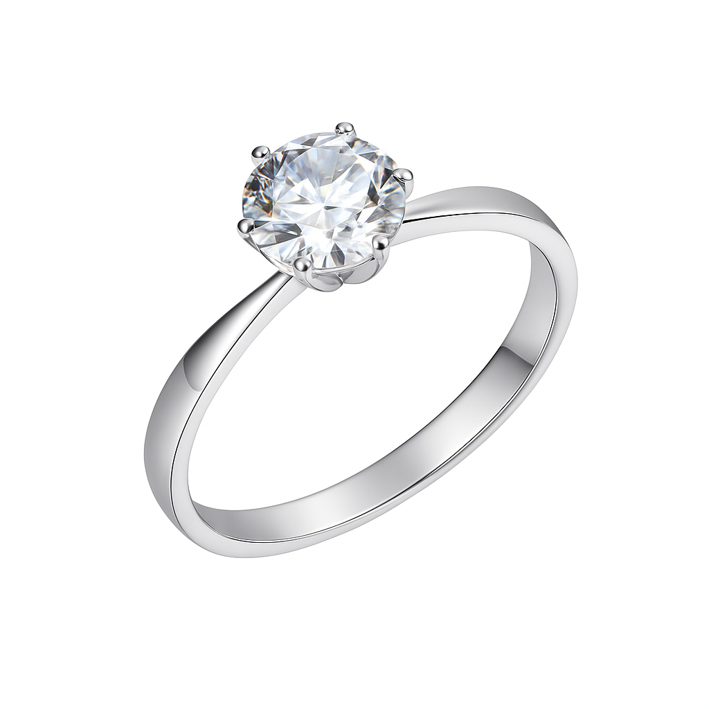 Jewello delicate silver-plated floral design with shimmering white stone stud pendant set for women and girls.