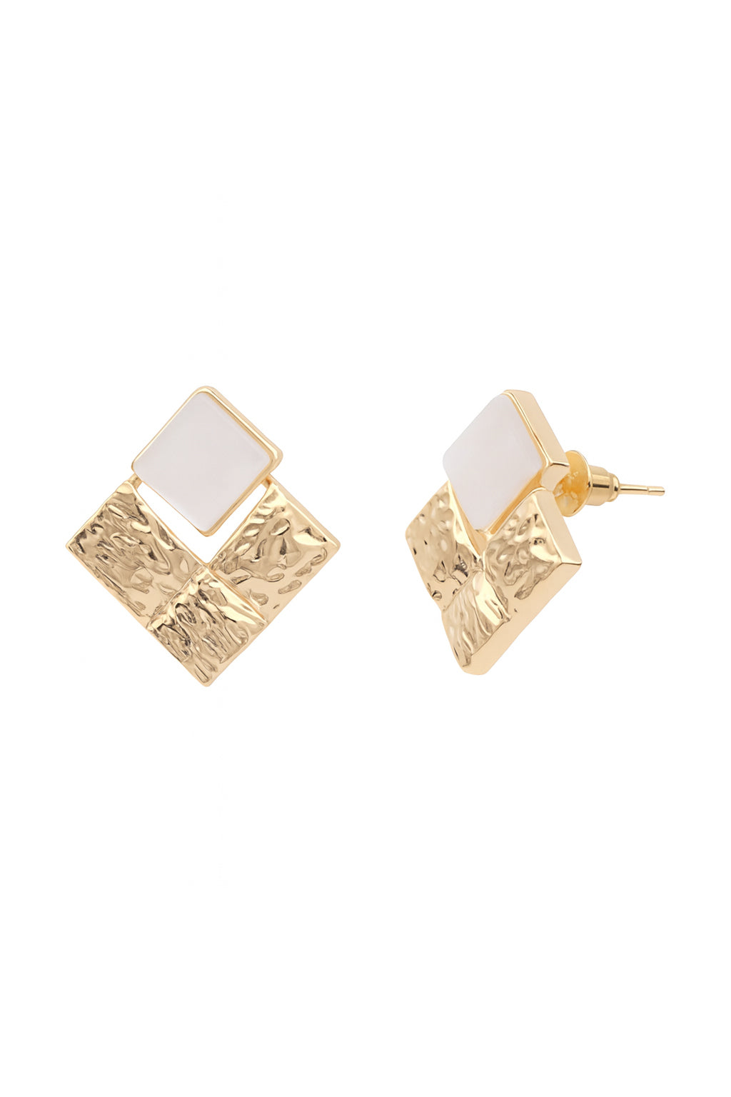 Jewello trendy gold-plated square design anti tarnish Korean earring for women and girls. Daily wear earring, party wear earring, office wear earring, gift for her.
