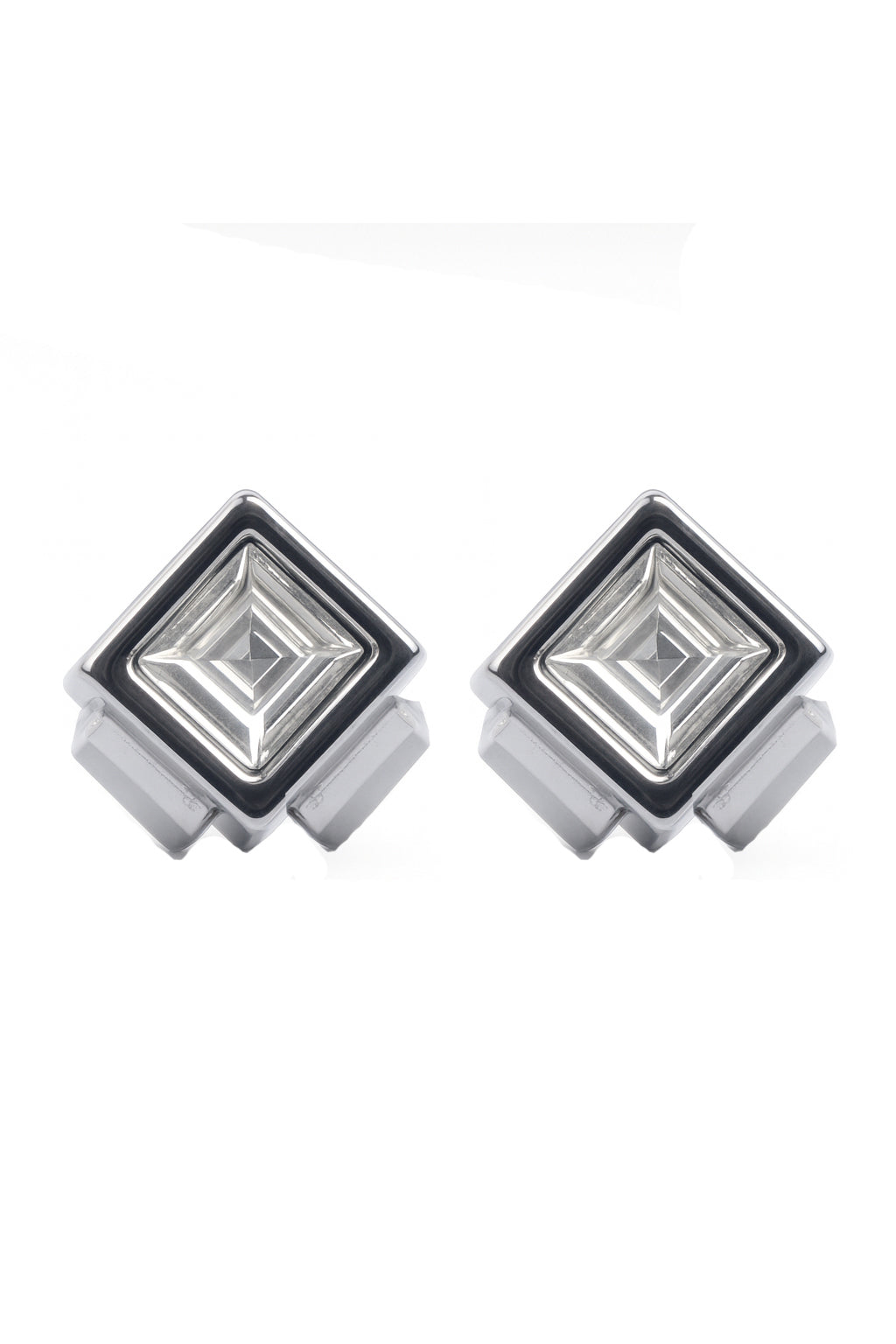 Jewello dainty fancy silver plated and shimmering stone stud anti tarnish Korean earring for women and girls.