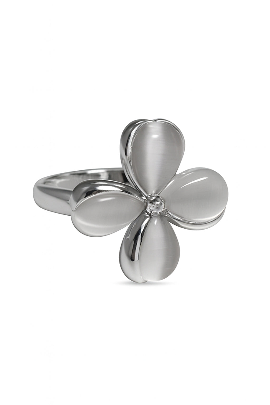 Jewello stylish silver-plated floral design with white stone stud pendant chain set for women and girls.