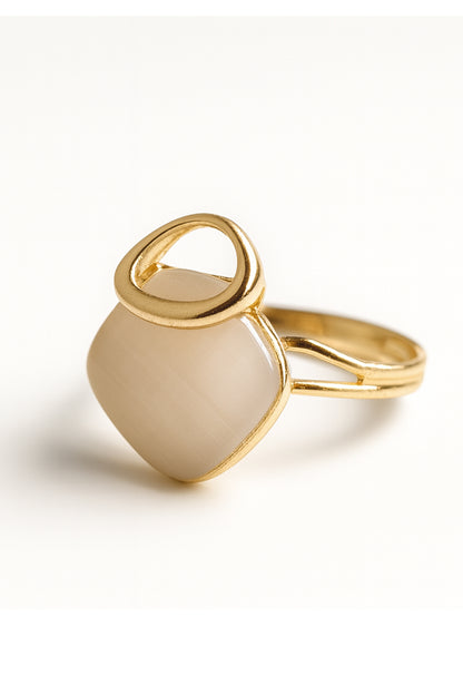 Jewello elegant gold-plated square design with white stone stud pendant chain set for women and girls.