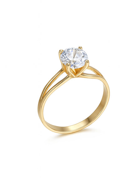 Jewello delicate gold-plated square design with shimmering American diamond stud pendant chain set for women and girls.