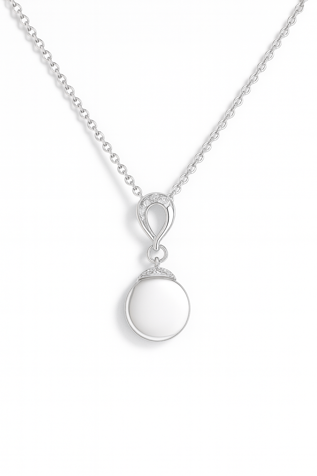 Jewello fancy silver plated chain pendant set for women and girls.