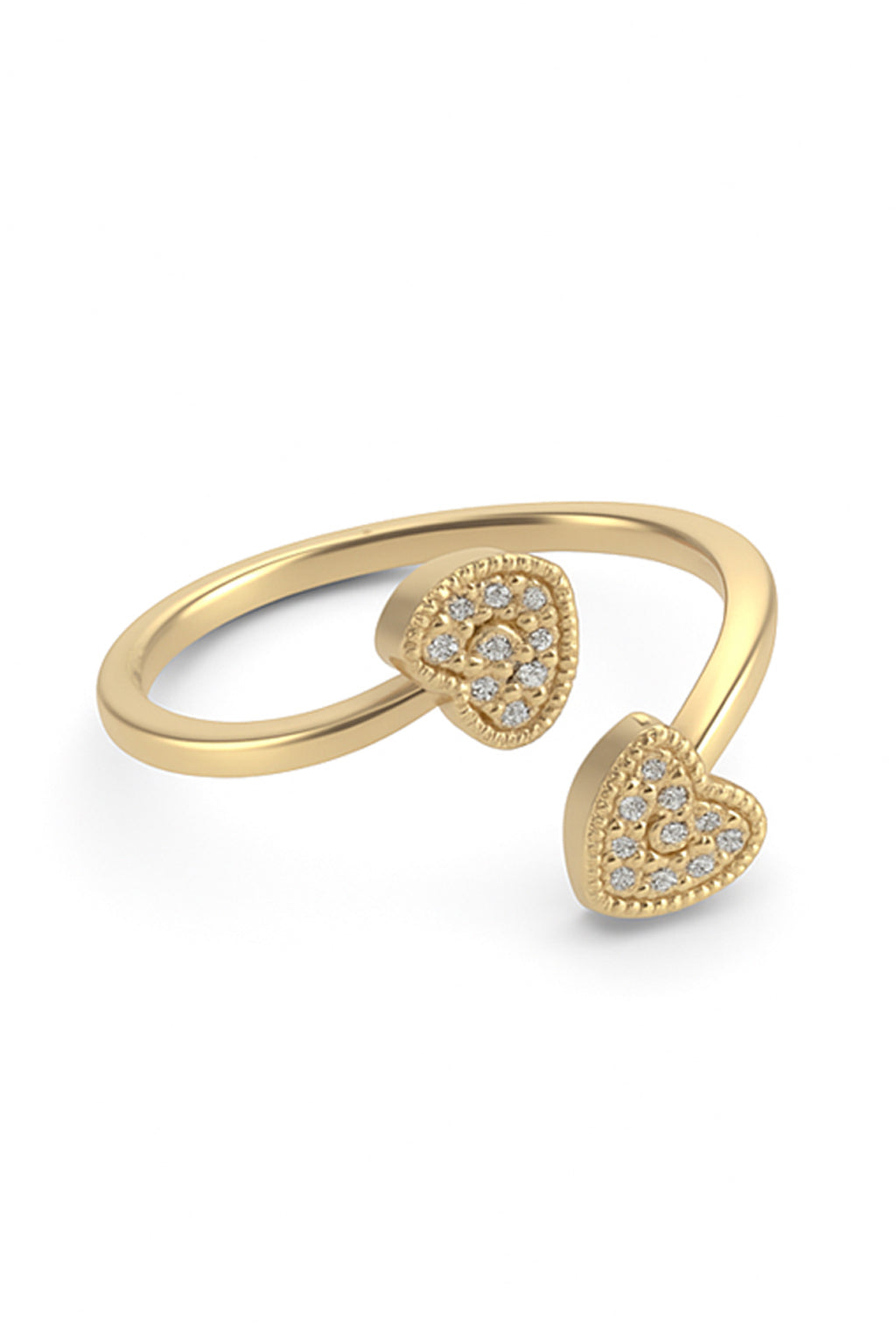 Jewello adorable gold plated and studded American diamond Adjustable finger ring for the women and girls.