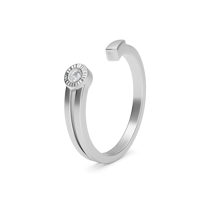 Jewello delicate and trendy silver-plated adjustable finger ring for the women and girls.