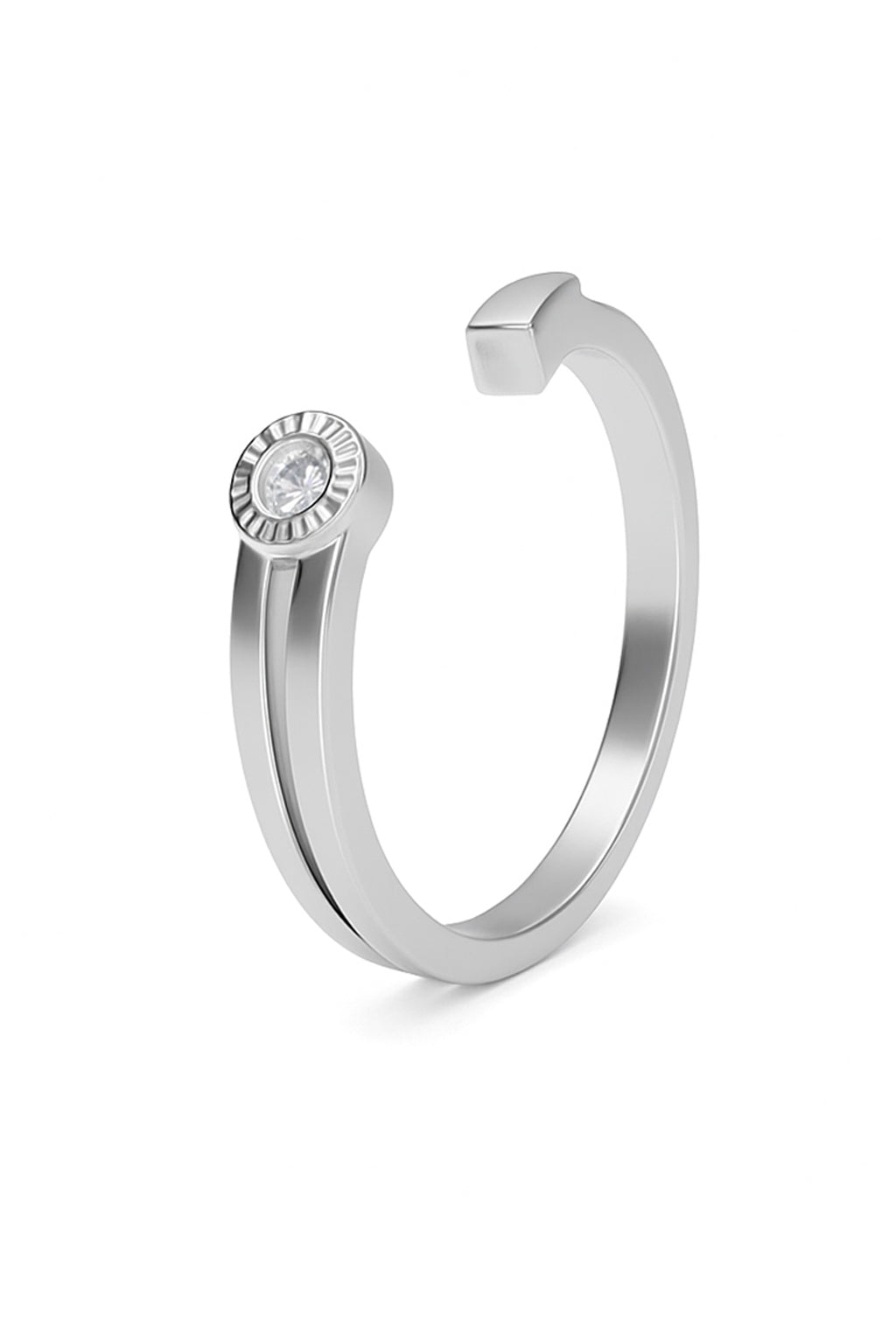 Jewello delicate and trendy silver-plated adjustable finger ring for the women and girls.