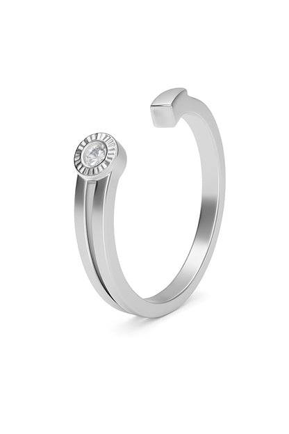 Jewello delicate and trendy silver-plated adjustable finger ring for the women and girls.