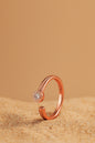 Jewello adorable rose gold plated and studded American diamond Adjustable finger ring for the women and girls.