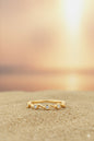Jewello shimmering zig-zag gold plated with a studded American diamond Adjustable finger ring for women and girls.