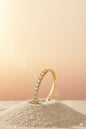 Jewello graceful and trendy gold plated with a studded American diamond Adjustable finger ring for women and girls.
