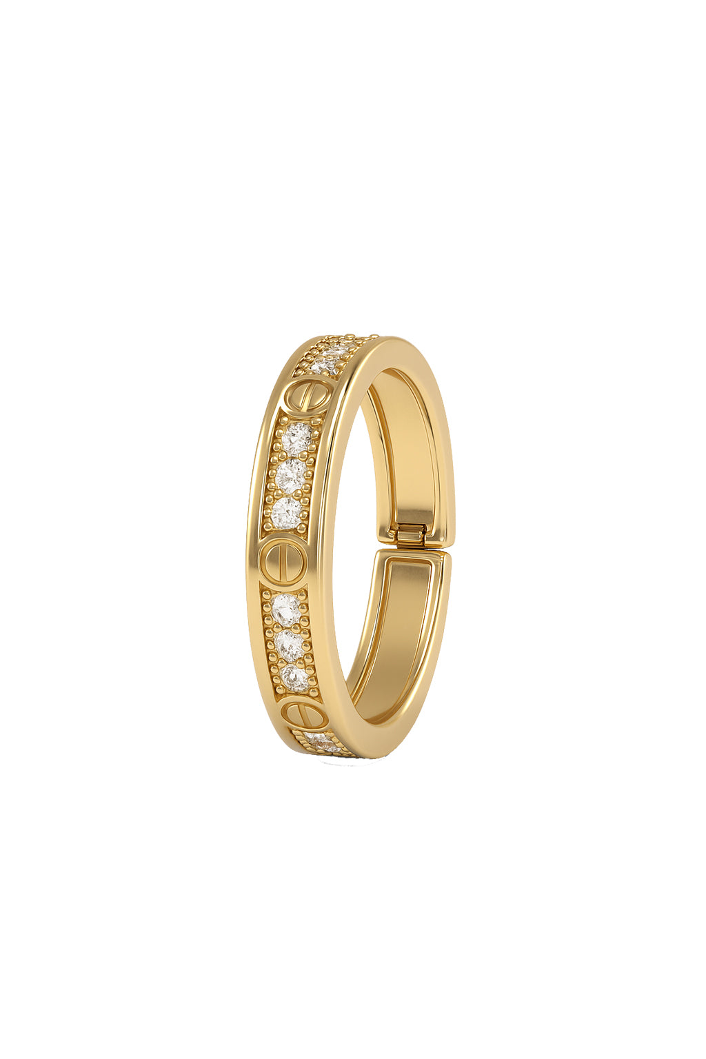 Jewello beautiful gold plated and studded American diamond Adjustable finger ring women and girls.