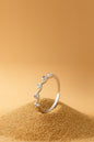 Jewello stylish silver plated and studded American diamond Adjustable finger ring for women and girls.