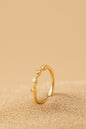 Jewello elegant gold plated and studded American diamond Adjustable finger ring for the women and girls.