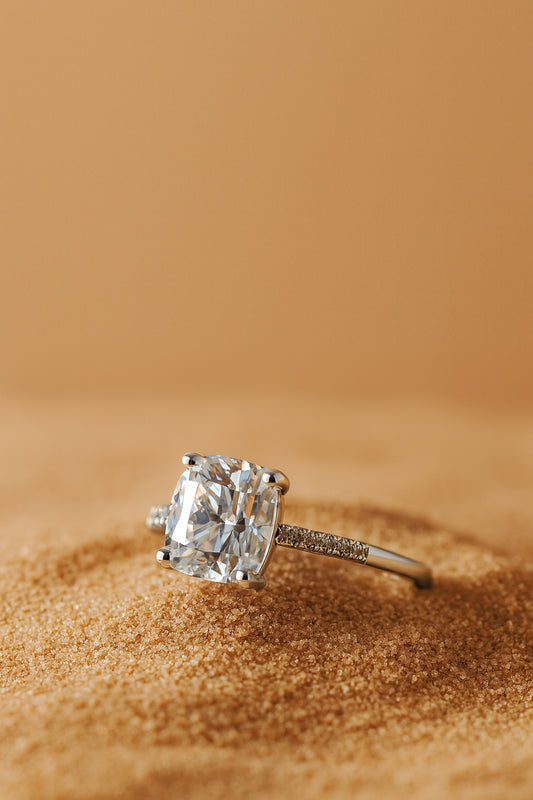 Jewello adorable silver plated and studded shimmering American diamond Adjustable finger ring for women and girls.