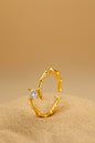 Jewello stunning gold plated and studded shimmering American diamond Adjustable finger ring for women and girls.