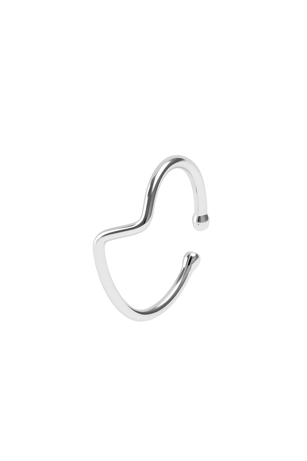 Jewello antique and glossy silver-plated Adjustable finger ring for women and girls.