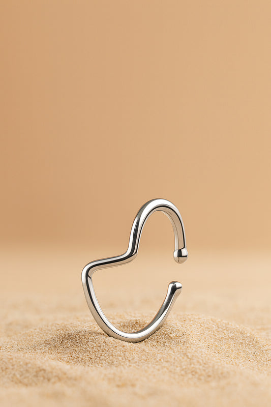 Jewello antique and glossy silver-plated Adjustable finger ring for women and girls.