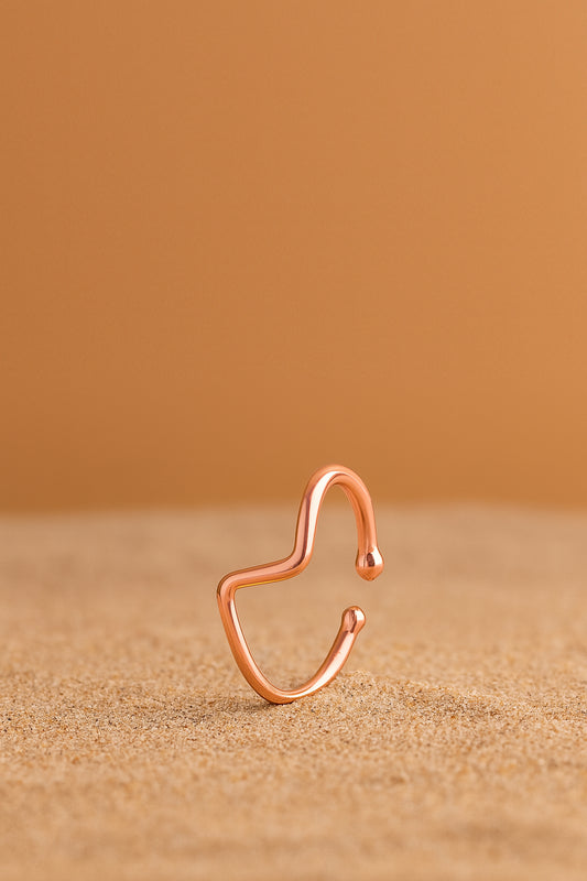 Jewello alluring rose gold-plated Adjustable finger ring for women and girls.