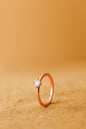 Jewello delicate rose gold plated and studded shimmering white stone Adjustable finger ring for women and girls.