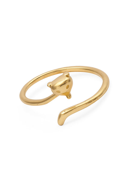 Jewello stunning golden finish Adjustable finger ring for women and girls.