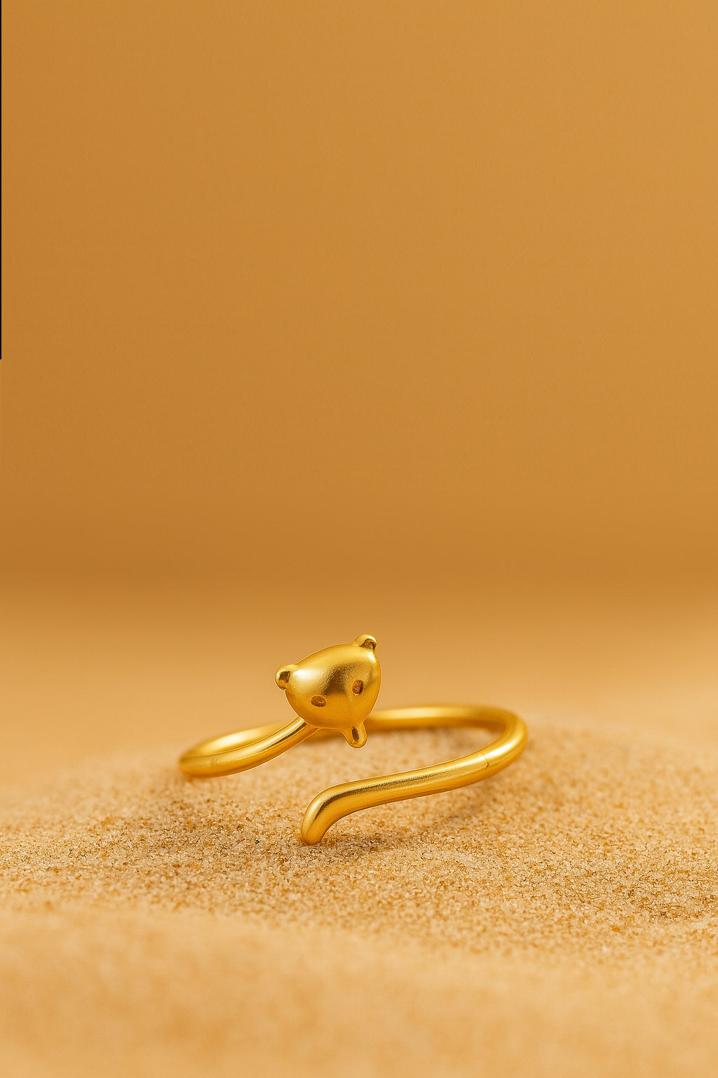 Jewello stunning golden finish Adjustable finger ring for women and girls.
