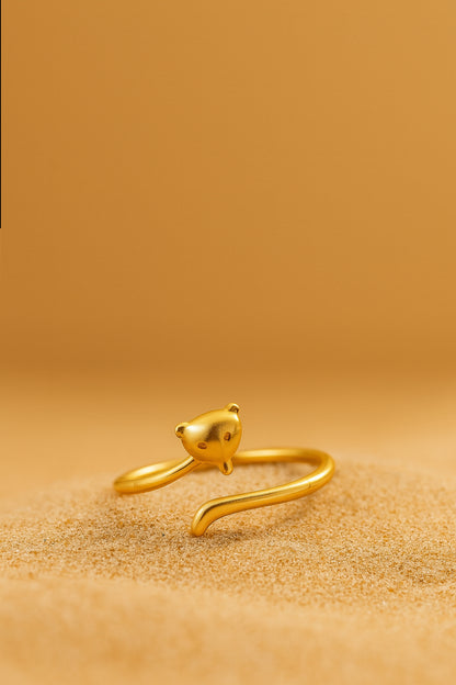 Jewello stunning golden finish Adjustable finger ring for women and girls.