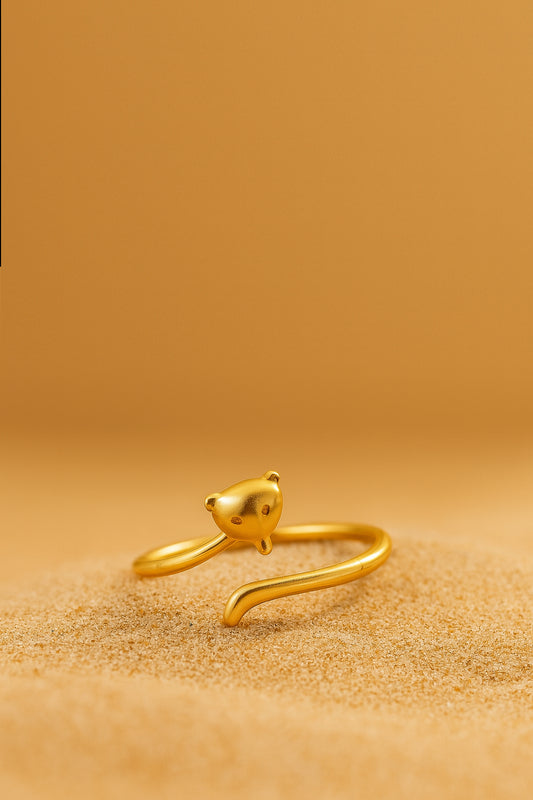 Jewello stunning golden finish Adjustable finger ring for women and girls.