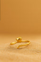 Jewello stunning golden finish Adjustable finger ring for women and girls.