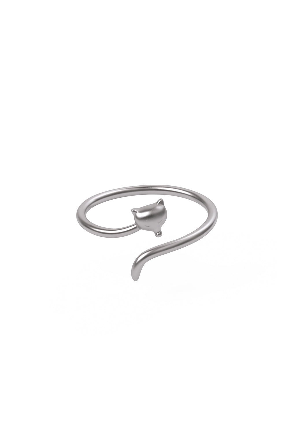 Jewello glossy oxidizes silver Adjustable finger ring for women and girls