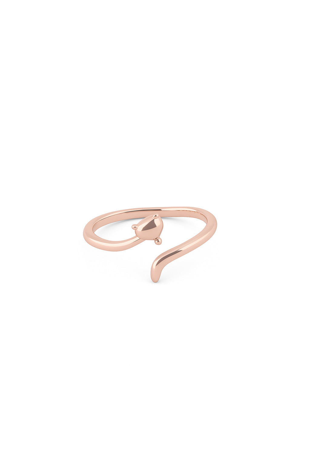 Jewello fancy rose gold plated Adjustable finger ring for women and girls.