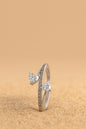 Jewello latest fancy silver plated and studded shimmering white stone with an American diamond Adjustable finger ring for women and girls.