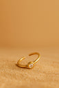 Jewello simple and stylish gold plated and striking white American diamond Adjustable finger ring for women and girls.