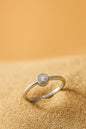 Jewello charming silver plated and studded shimmering American diamond Adjustable finger ring for women and girls.