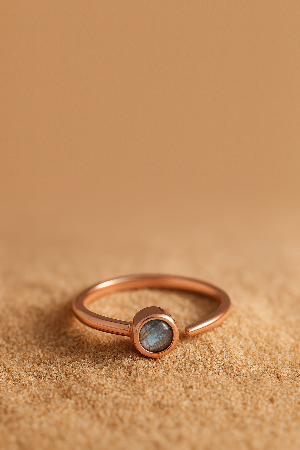 Jewello elegant rose gold plated and studded shimmering American diamond Adjustable finger ring for women and girls.