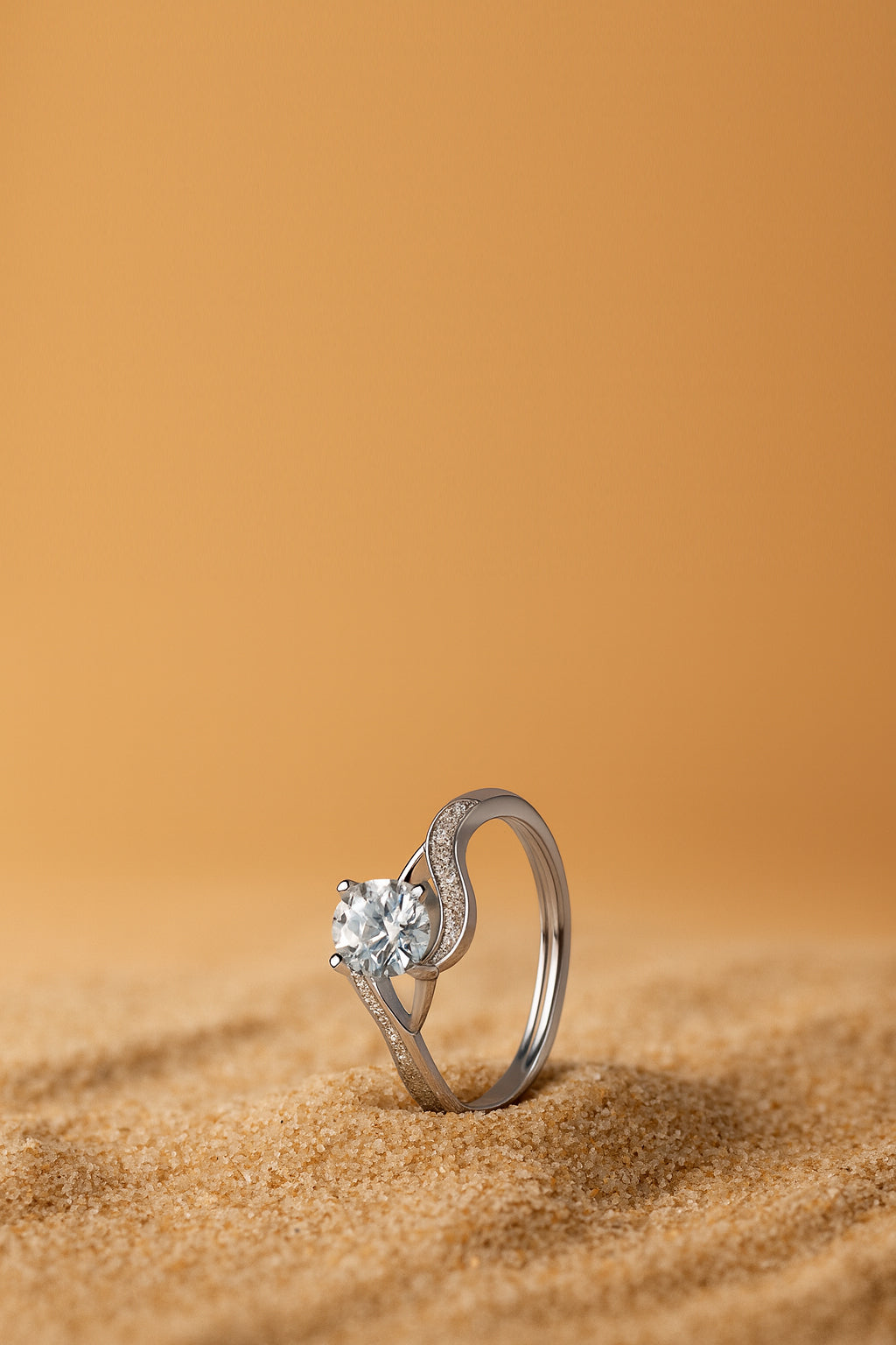 Jewelloglossy silver plated and studded American diamond Adjustable finger ring for women and girls.