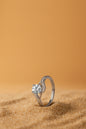 Jewelloglossy silver plated and studded American diamond Adjustable finger ring for women and girls.