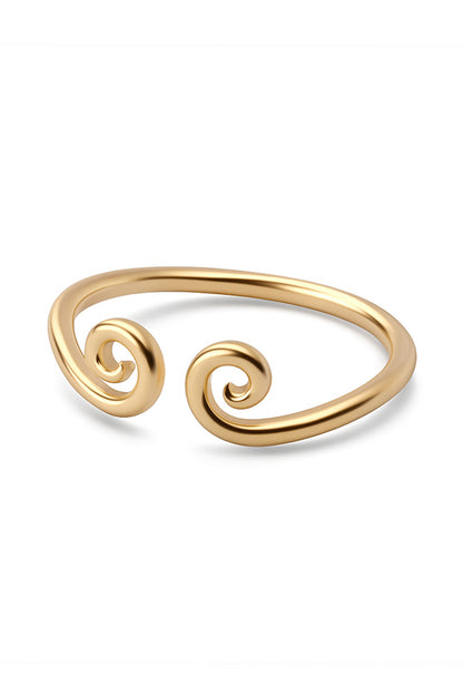 Jewello alluring design gold plated Adjustable finger ring for women and girls.