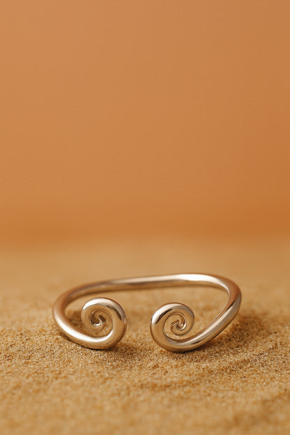 Jewello charming design oxidize silver plated Adjustable finger ring for women and girls.