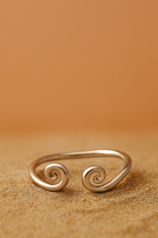 Jewello charming design oxidize silver plated Adjustable finger ring for women and girls.