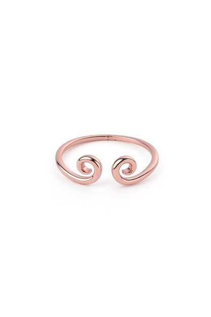 Jewello latest design rose gold plated Adjustable finger ring for women and girls.