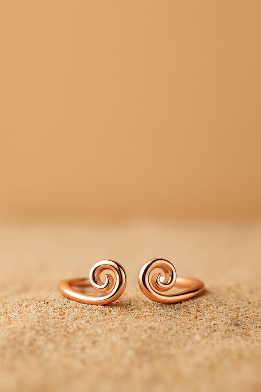 Jewello latest design rose gold plated Adjustable finger ring for women and girls.