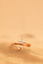 Jewello alluring tiny heart design rose gold plated and studded American diamond Adjustable finger ring for women and girls.